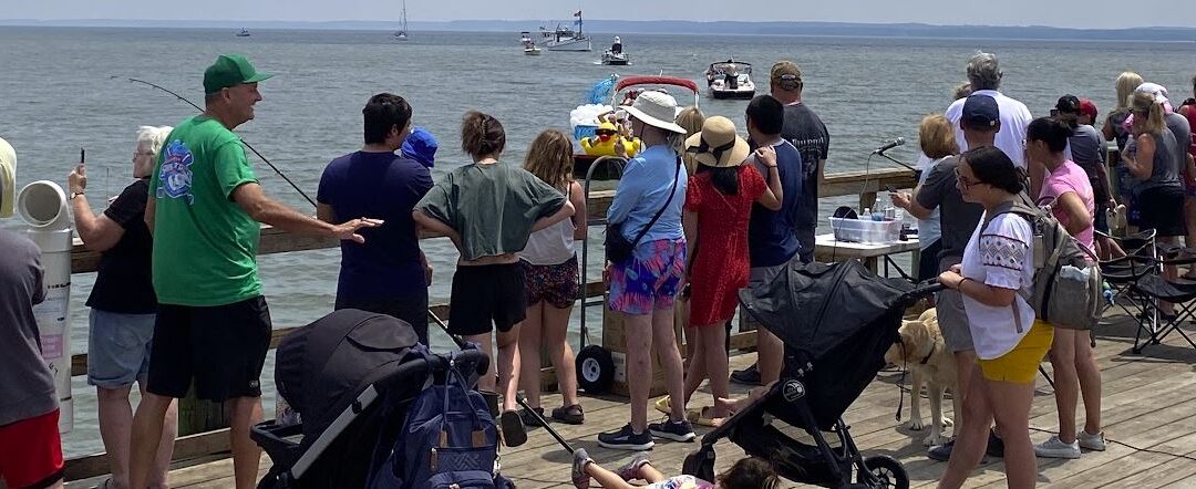 Colonial Beach Boat Parade from Pier