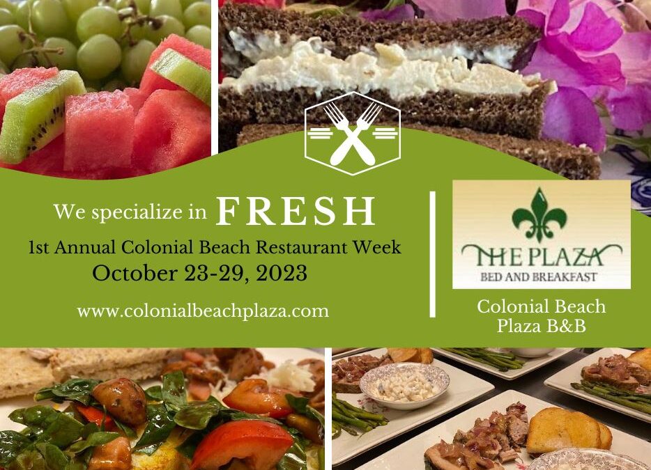 Colonial Beach Plaza Restaurant Week