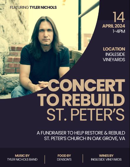 Concert to Rebuild St Peters Episcopal Church